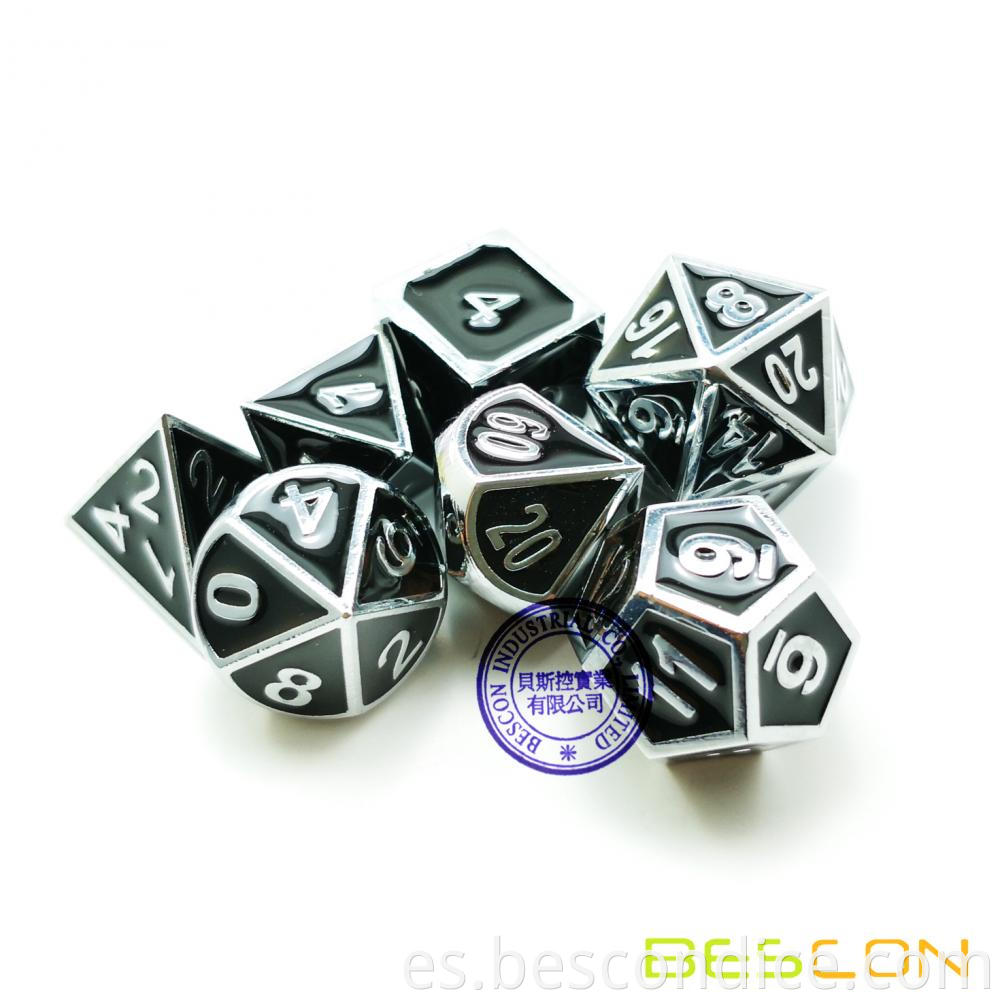 Polyhedral Metal Dice Set For Tabletop Game 3